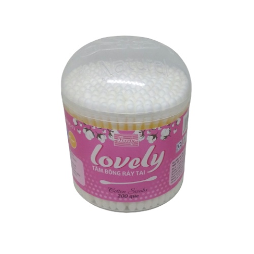 Hộp bông gòn ráy tai Lovely-Bông ráy tai hộp