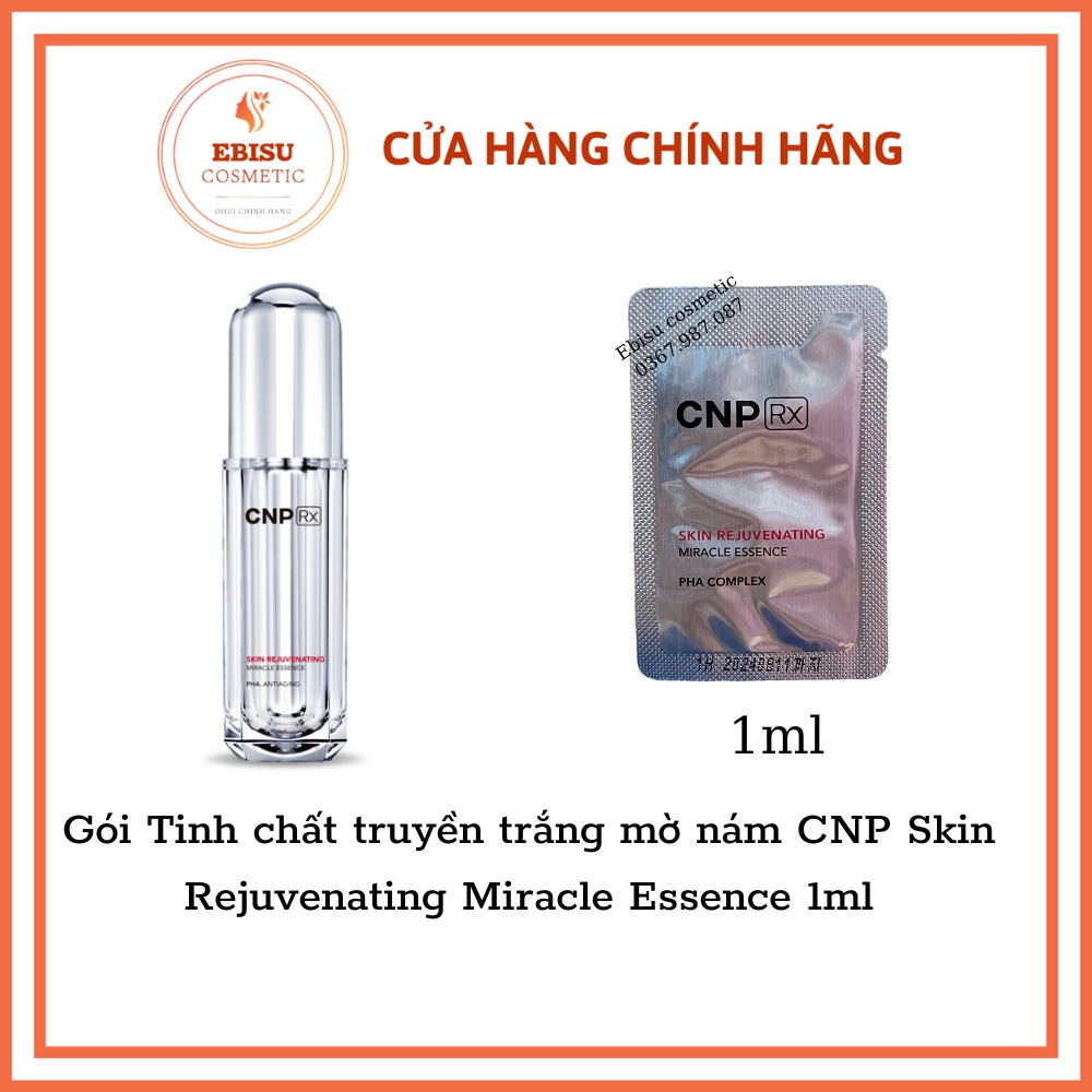 Gói Tinh chất truyền trắng mờ nám CNP Skin Rejuvenating Miracle Essence 1ml