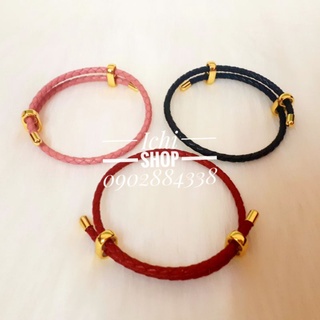 Vòng tay dây da đeo charm