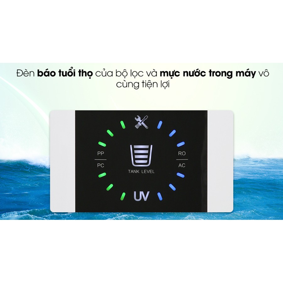 Máy lọc nước RO Midea JN1648T-RO tia UV diệt khuẩn, có thể để bàn hoặc treo tường