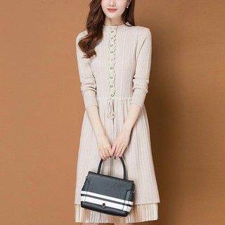 Đầm Len Dáng Suông Rút Eo MSNN1636