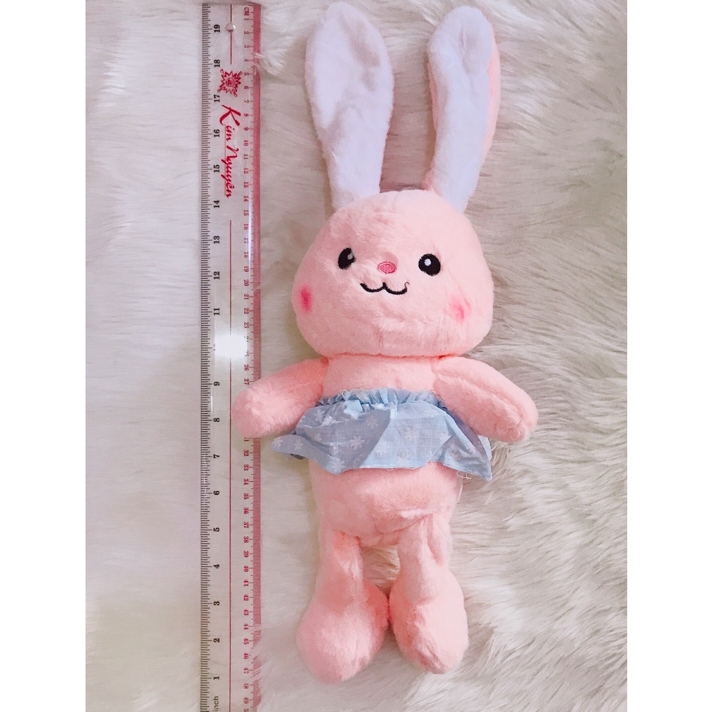 Gấu nhồi bông Thỏ tai dài - Thú nhồi bông thỏ rút tai  đáng yêu cho bé, thỏ kéo tai bông