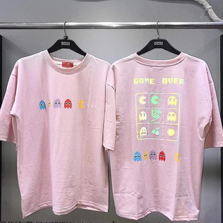 Áo thun cotton RIDU in Phản quang ánh 7 màu GAME OVER siêu đẹp, chất lượng, oversize tay lở, ATPQ2