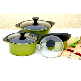 Bộ nồi nhôm đúc cao cấp Hàn Quốc Goldsun dùng cho bếp gas,  bếp hồng ngoại