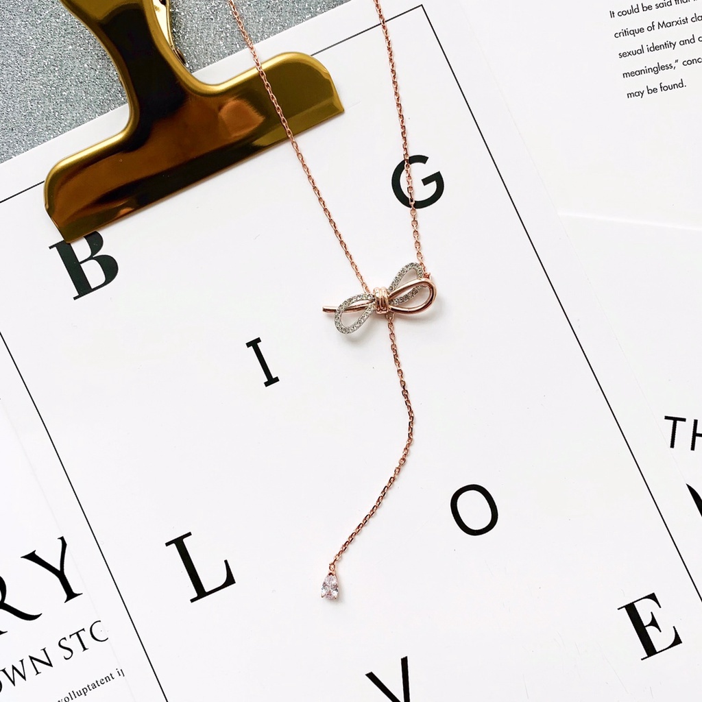 FREE SHIP Dây Chuyền Nữ WILLFAN Butterfly Tone Drill Necklace Necklace Crystal FASHION cá tính Trang sức trang sức đeo THỜI TRANG