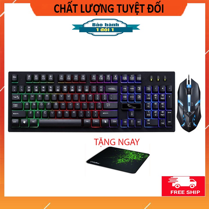 [Tặng lót chuột] Combo chuột và bàn phím SHIPADOO chuyên game giá rẻ ( Bảo hành 3 tháng )