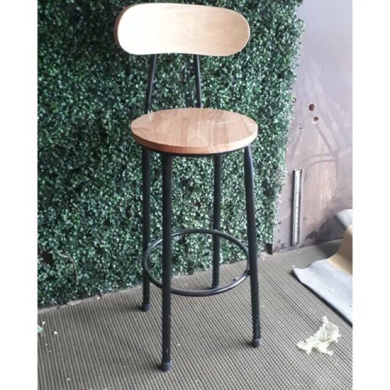 Ghế quầy bar gỗ cao su( ghế ngồi quầy thu ngân)