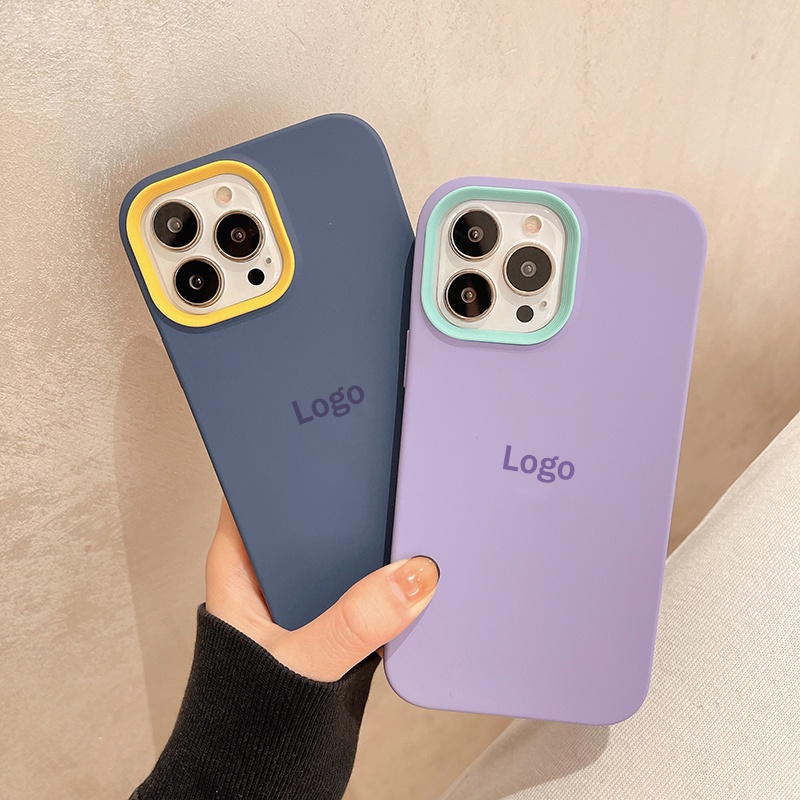 【Có logo】 Vỏ điện thoại chống sốc 3 trong 1 silicon lỏng cho iPhone 13 12 11 Pro Max XS XR X 8 7 Plus + SE 2020 Vỏ điện thoại thân thiện với da
