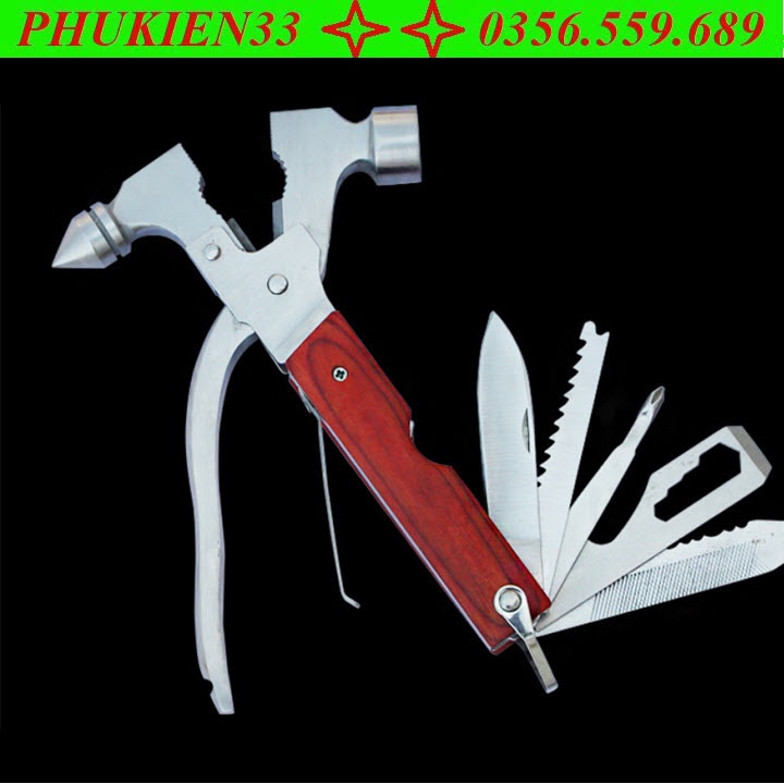 Búa Cứu Hộ Xe Hơi Đa Năng 7 Trong 1 (đầu nhọn)
