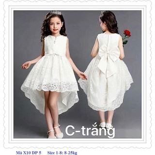 Mã x10 dp 5 - đầm công chúa đuôi cá ren trắng