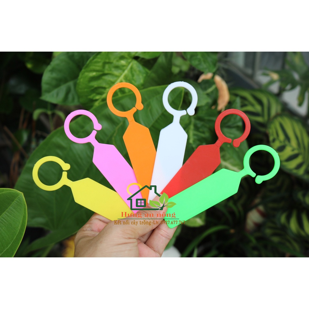 Sét 50 thẻ móc vòng treo cành ghi tên giống cây 2.4x11cm