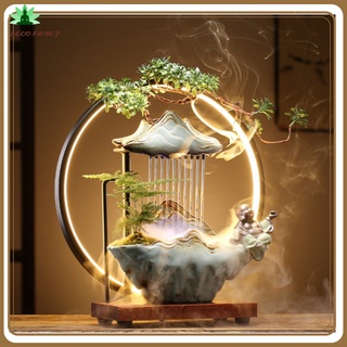 -Đài thưởng Trầm cao cấp phun sương - Thác nước phong thủy - Đài phun nước có đèn LED