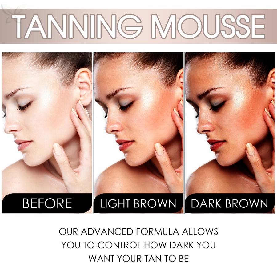 Kem nhuộm da đầu nhấn Tanning Mousse Solarium Mak trang điểm 60ml