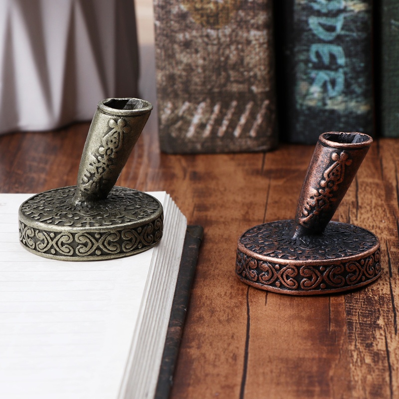 Giá Đỡ Bút Đính Lông Vũ Phong Cách Vintage Dành Cho Học Sinh