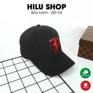 Mũ lưỡi trai nón kết cao cấp logo xe ferrari vải kaki xk