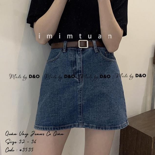 12.12 Xả - Chân Váy Jeans Có Quần Đùi Trong - Quần Váy Jeans Đại Phom To CO GIÃN MẠNH 2 Màu Lai Cuốn Y88 ' 2021 . ᴬ | BigBuy360 - bigbuy360.vn