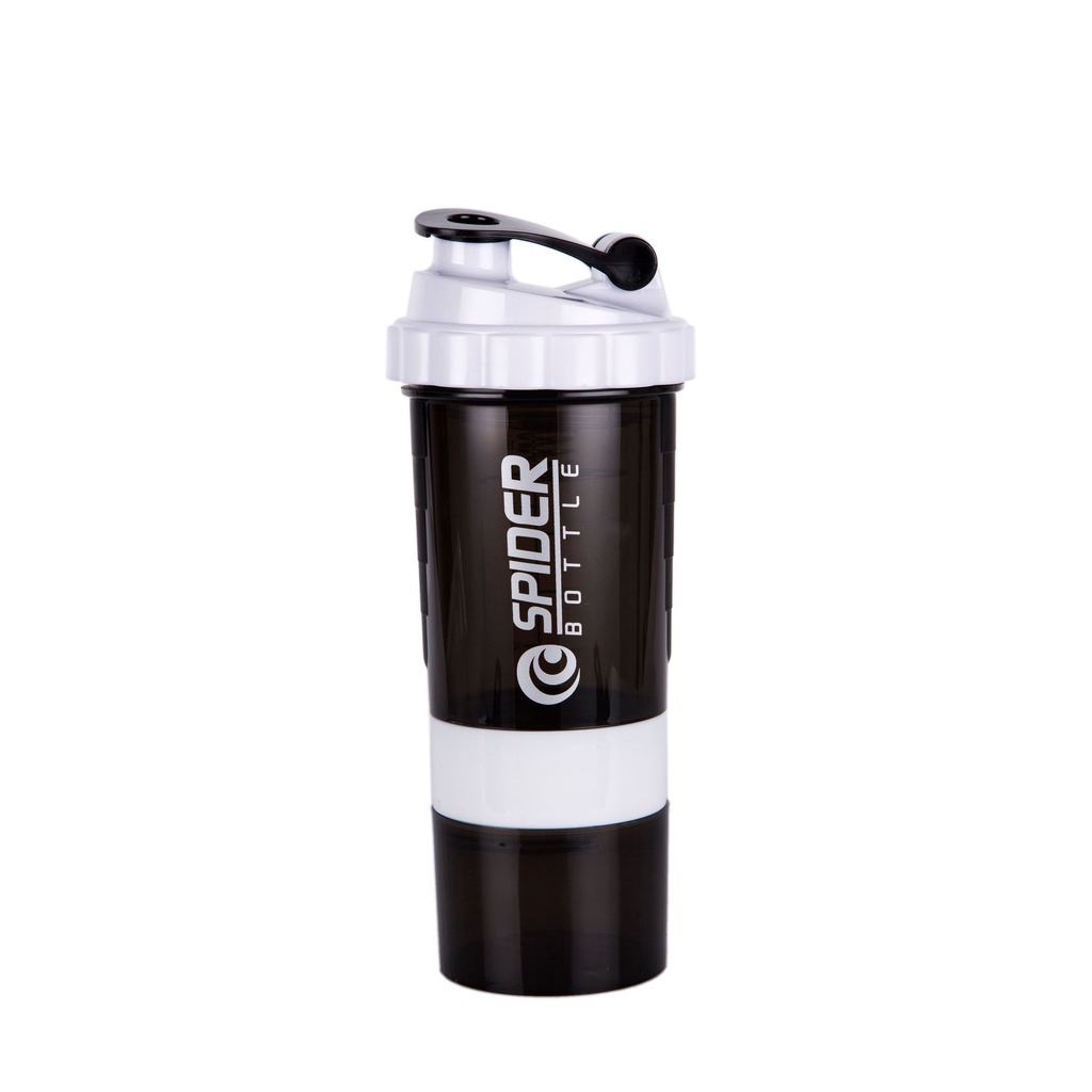 Bình Lắc Whey Bình Nước Thể Thao Tập Gym Shaker Đựng Protein BCAA 3 Ngăn Tiện Dụng 500 ML