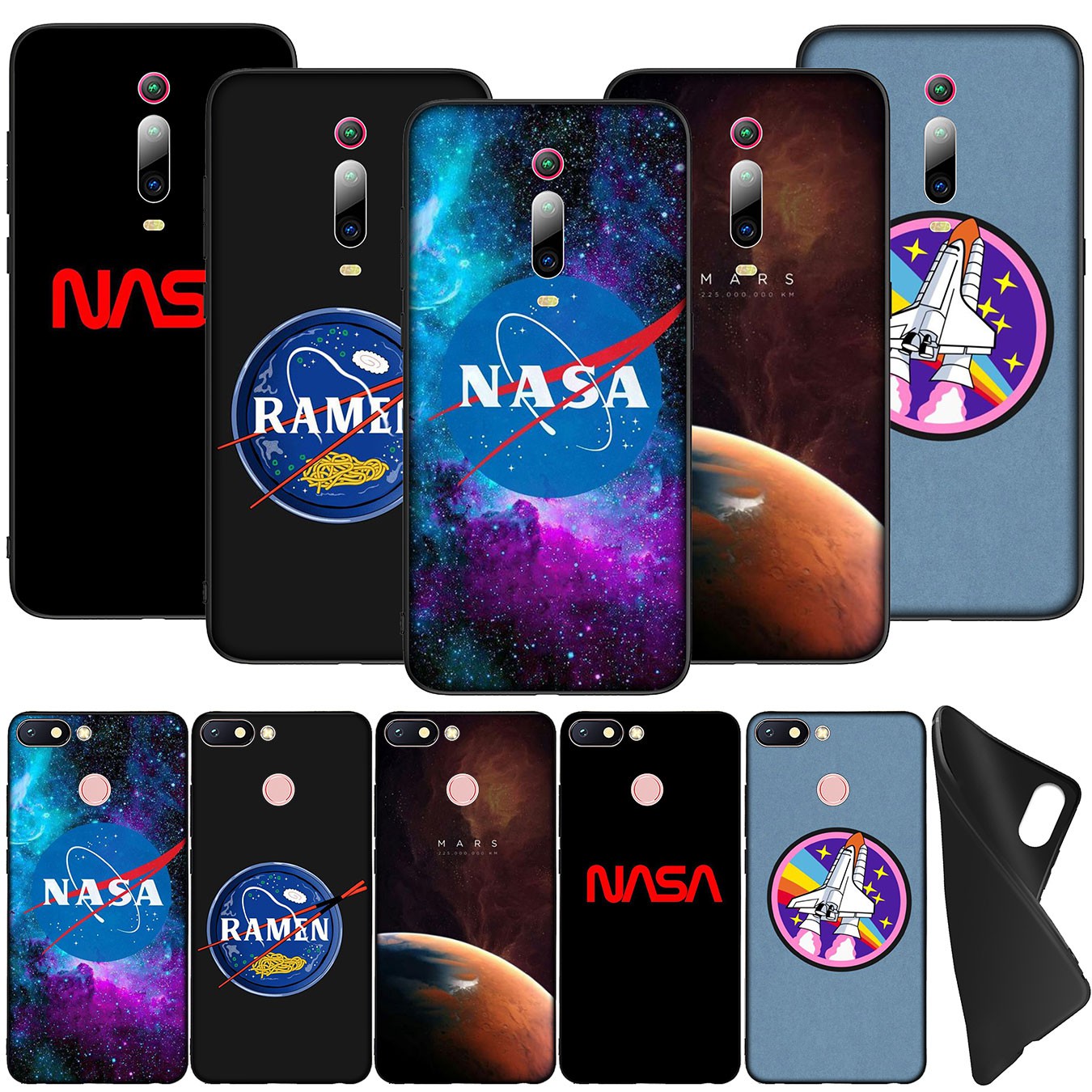 Soft Silicone iPhone 11 Pro XR X XS Max 7 8 6 6s Plus + Cover astronaut Nasa Phone Case