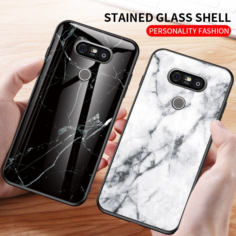 LG G5 G6 G7 G8 Thin G9 V60 Tempered Glass Phone Case Hard Cover