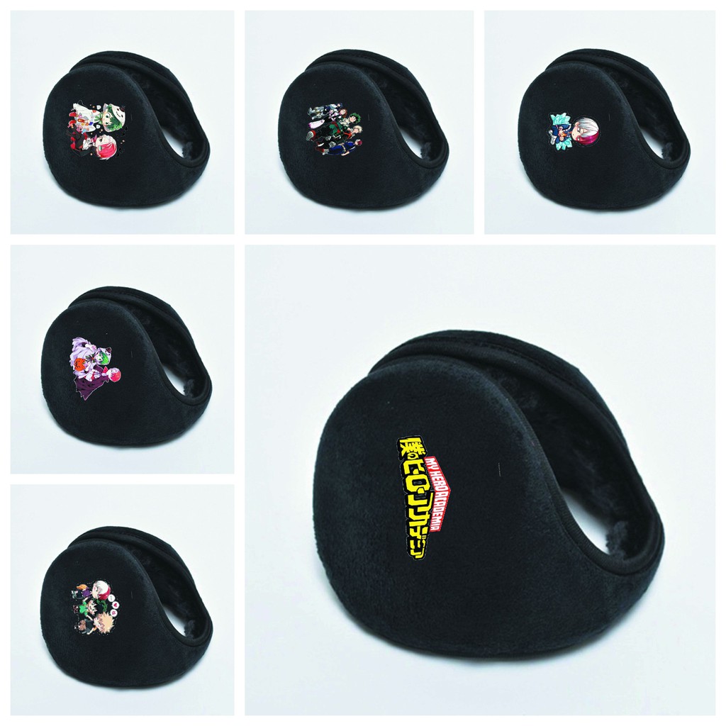 Bịt chụp tai giữ ấm nam nữ IN HÌNH My hero academy Kimetsu no Yaiba Sakura Cardcaptor Sasuke Naruto anime chibi