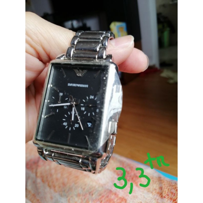 Đồng hồ Emporio Armani (Quart) xách tay Mỹ, mới 100%, mặt chữ nhật, dây SS sang trọng