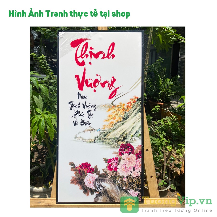 Tranh Laminate Tráng Gương - Chữ Thư Pháp 01  - Bộ 1 Tấm 30x60cm
