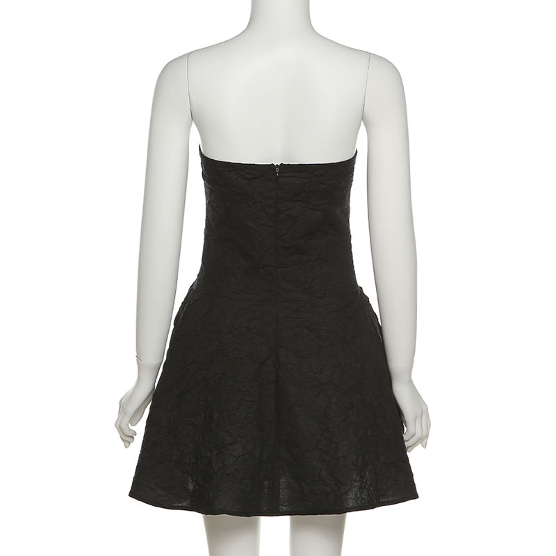 DUNEA Đầm ống lưng cao có khóa kéo thời trang quyến rũ cho nữ