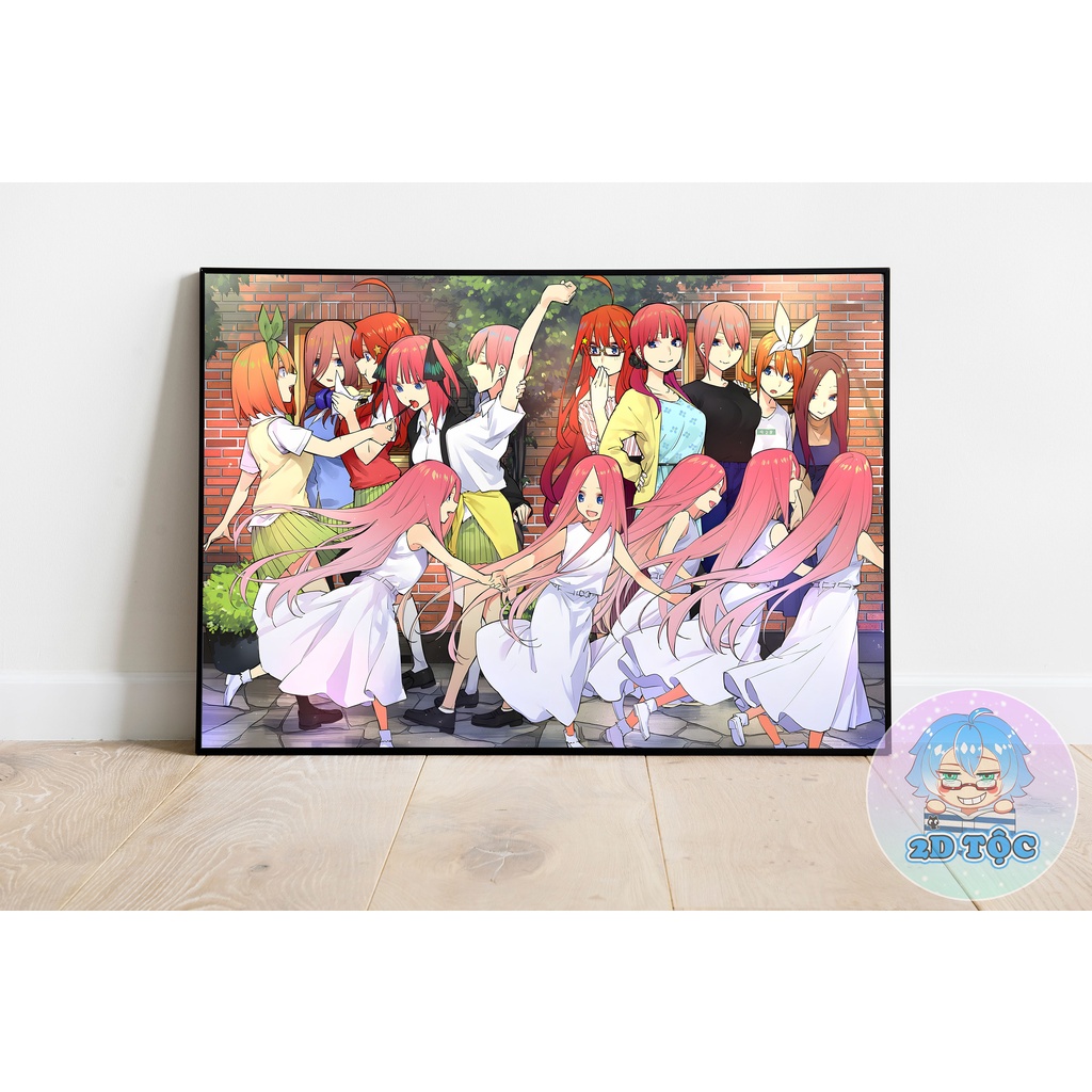 TRANH POSTER A3 NAKANO MIKU (2) ANIME MANGA NHÀ CÓ 5 NÀNG DÂU 5-TOUBUN NO HANAYOME GOTOUBUN NO HANAYOME - 2D TỘC SHOP