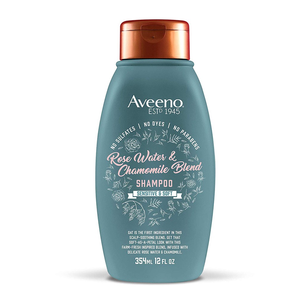 Dầu gội/xả dành cho tóc dễ gãy rụng Aveeno Scalp Soothing Rose Water and Chamomile Blend 354ml (Mỹ)