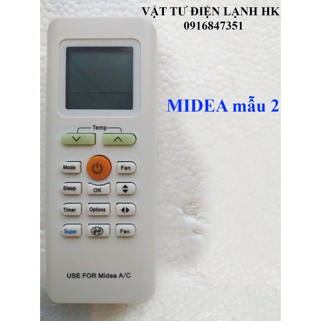 Điều khiển điều hòa các hãng mẫu như hình MIDEA SUMIKURA FUNIKI NAGAKAWA MITSUBISHI - Remote điều hoà máy lạnh