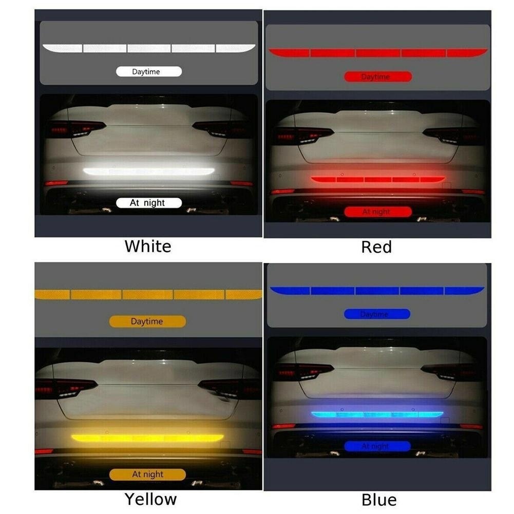 Bộ 5 Miếng Dán Phản Quang Cảnh Báo Phản Quang 91*4 Trang Trí Thân Xe Hơi Tiện Dụng