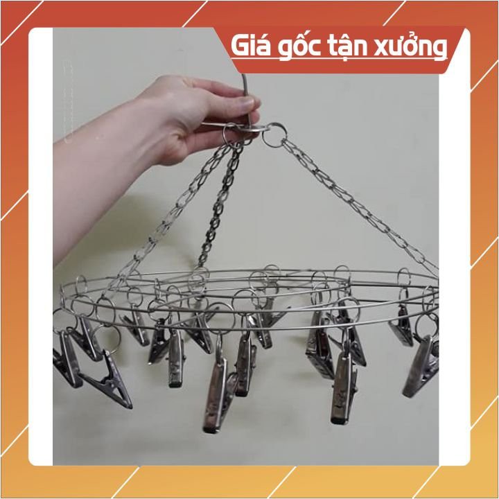 Móc chùm, móc tròn inox phơi quần áo lót, quần áo trẻ em