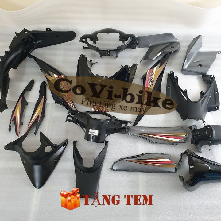 Dàn áo xe WAVE S110  nhựa ABS cao cấp MÀU ĐEN - B544