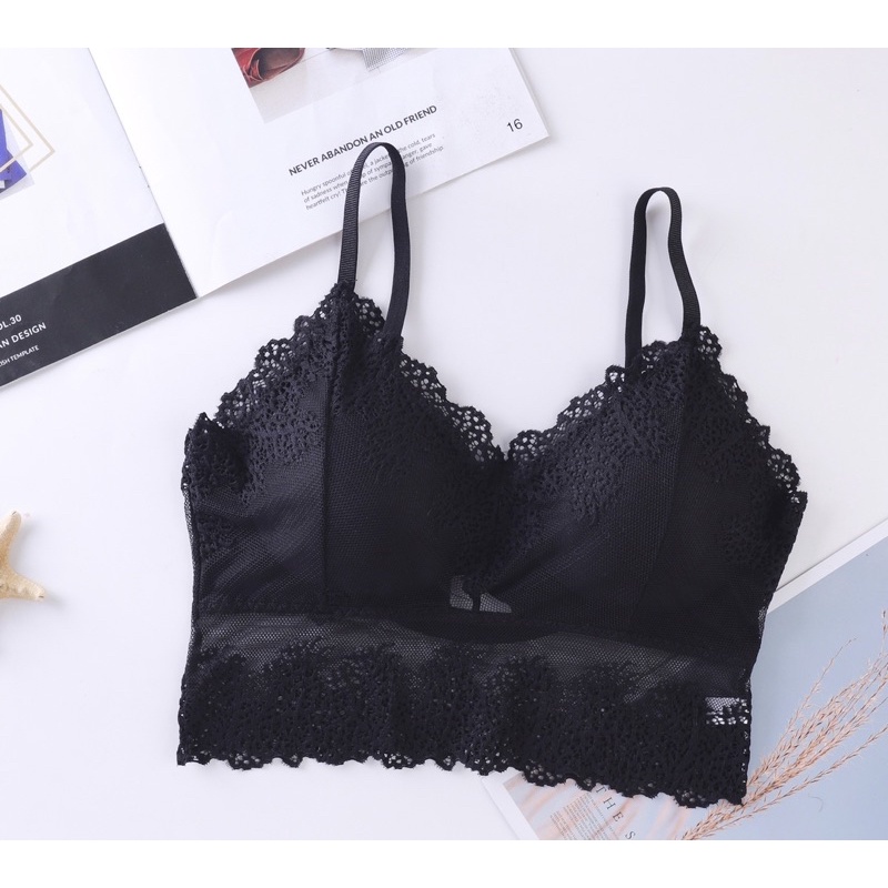 �� A828 Hot Áo bra ren , áo tập Gym yoga có mút nâng ngực tháo ra được
