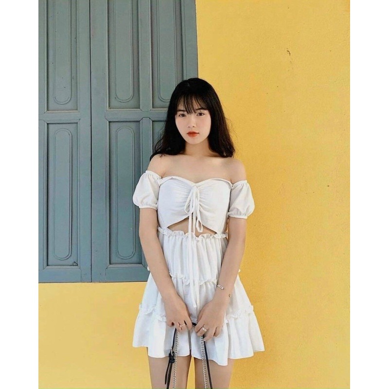 Đầm Xinh ALICE DRESS items siêu nhẹ nhàng hack dáng thiết kế sau lưng bo chun co giãn chất vải dày dặn ko mỏng