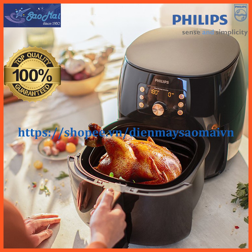 Nồi chiên không dầu điện tử Premium Airfryer XXL Philips HD9860