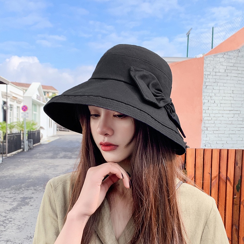 Nón Tai Bèo Đính Nơ Dễ Thương Thời Trang Mùa Hè Cho Nữ