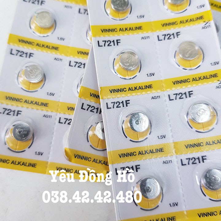 Combo 5 vĩ pin Vinnic L721F AG11 SR721SW SR721 721 362 ùng cho đồng hồ đeo tay