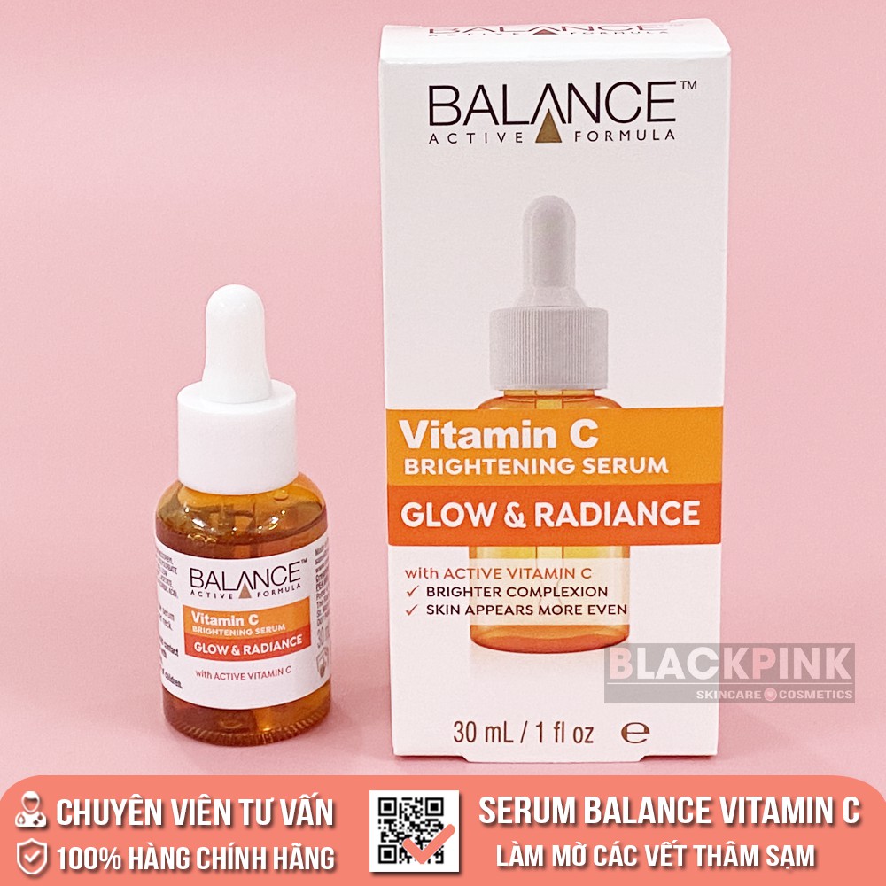 Serum Balance Vitamin C Brightening Serum 30ml, dưỡng trắng da làm mờ các vết nám, thâm sạm, vết nám, đốm đen