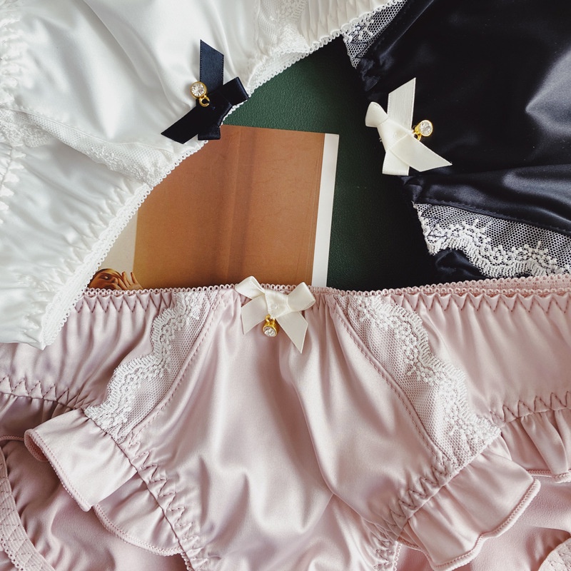 Quần Lót Nữ Eo Thấp Chất Liệu Cotton Satin Cao Cấp Dễ Thương