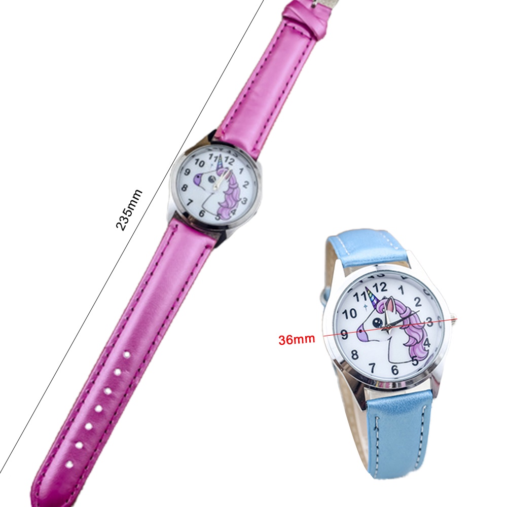 Đồng Hồ Dây Da Hình Hoạt Hình Anime Cho Bé
