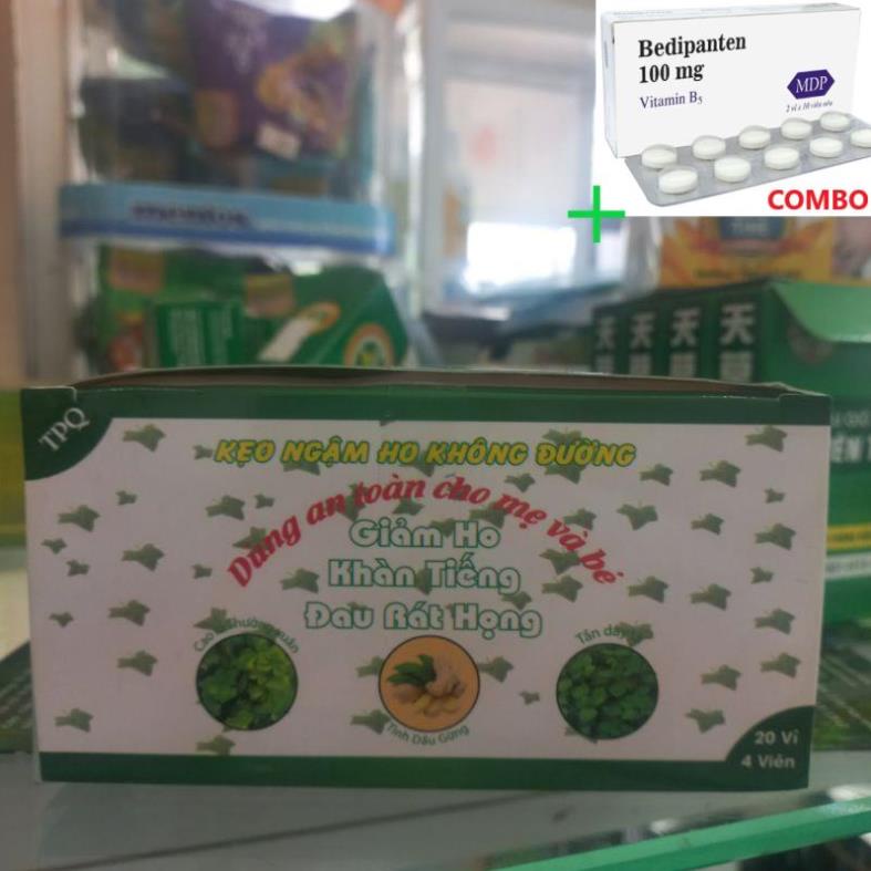 Combo Bedipanten 100mg +  Kẹo Ngậm không đường Vạn Thường Xuân an toàn cho mẹ và bé hộp 80 viên