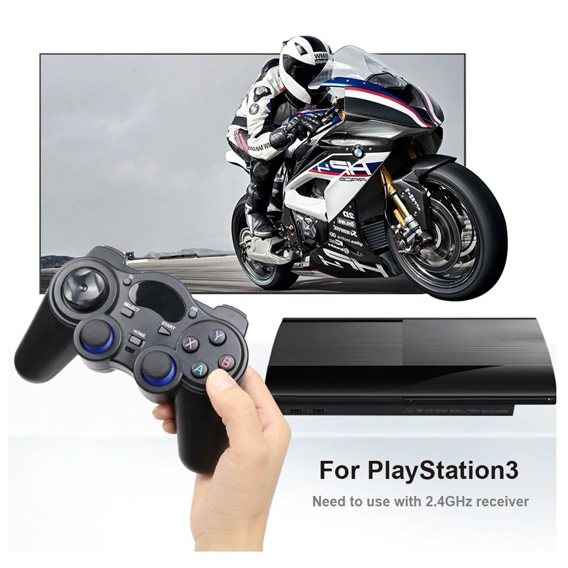 Tay cầm game PS3 không dây 2.4G chơi trên PC, Laptop, Điện Thoại Android, Android Smart TV, TV Box, Máy PS3 - Full Skill