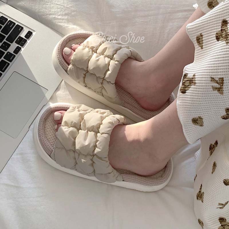 Oeteo Dép cotton Đi Trong Nhà Đế Dày Thời Trang Bốn Mùa Cho Nam Và Nữ