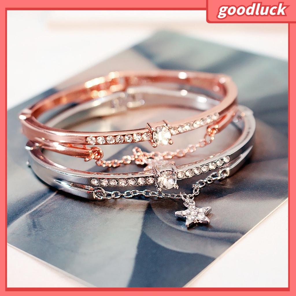 Vòng Tay Nữ Hình Ngôi Sao Đính Đá Lấp Lánh