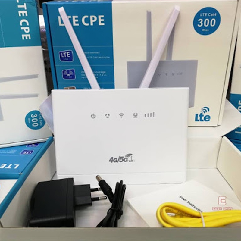 Bộ Phát WIFI 4G/ 3G LTE CPE - MIXIE - 4 (3 Cổng Lan + 1 Cổng WAN) 4 Râu (Anten) Lắp Xe Khách, Camera - Chính hãng BH12TH