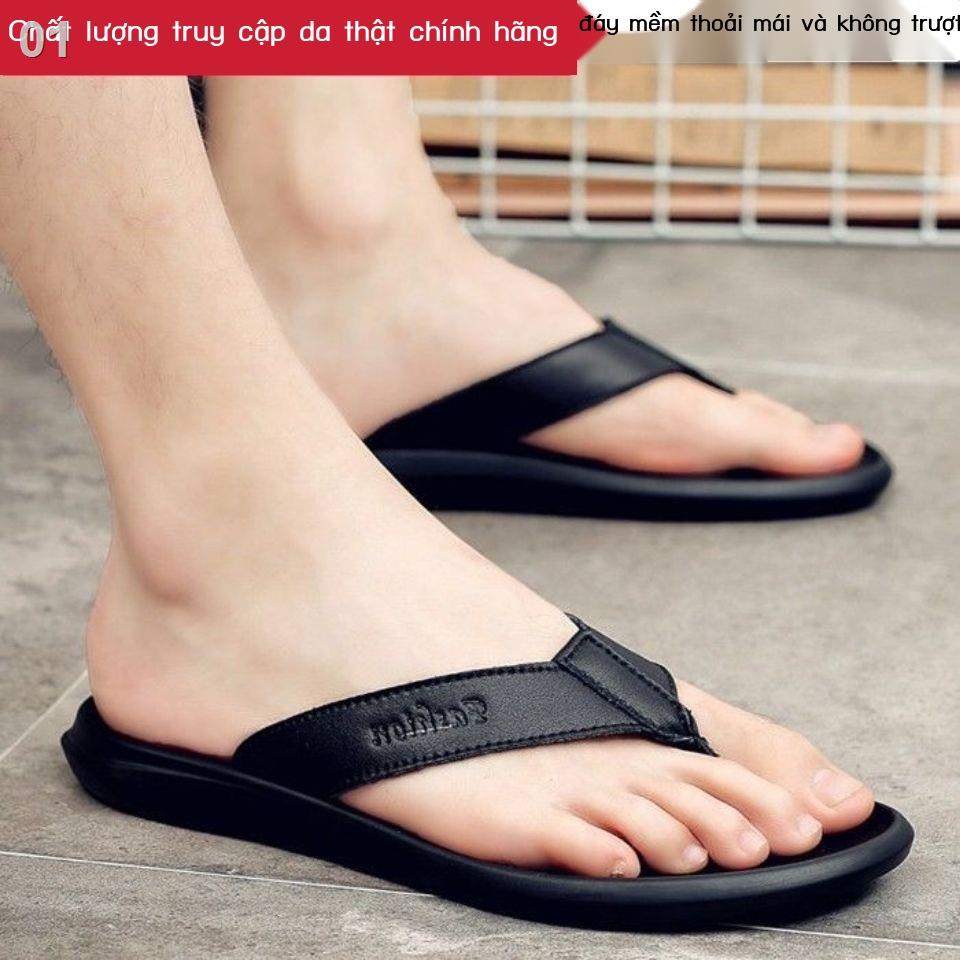 Dép nam mùa hè thông thường và đi trong nhà sử dụng bên ngoài mang xỏ ngón chống trượt Phiên bản Hàn Quốc của xu hướng b