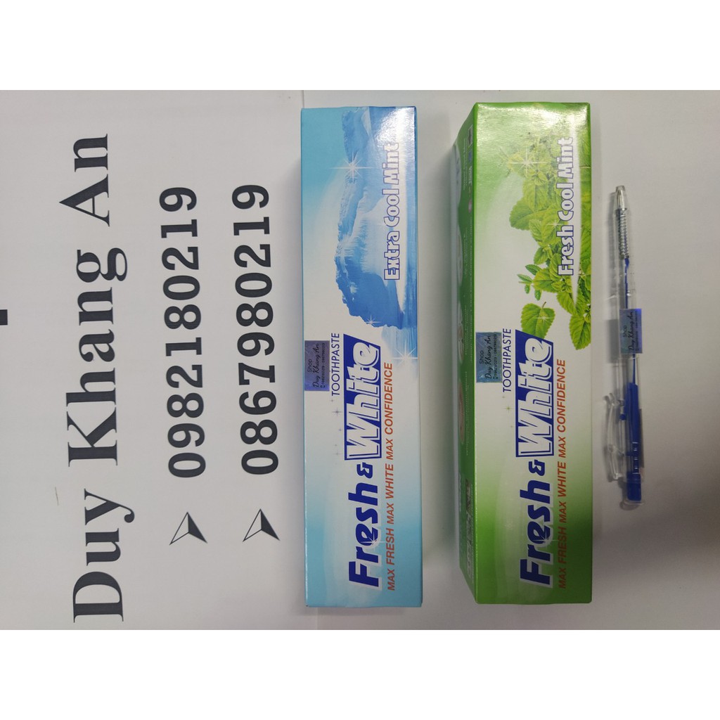 2 tuýp KĐR Fresh and White 160g( xanh Lam - Lá)