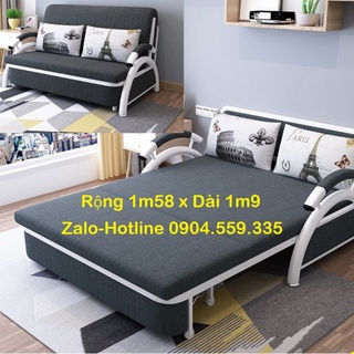 Sofa giường gấp gọn thông minh chuyển đổi thành ghế , Kích thước 1m58 x 1m9 , Hàng nhập khẩu cao cấp