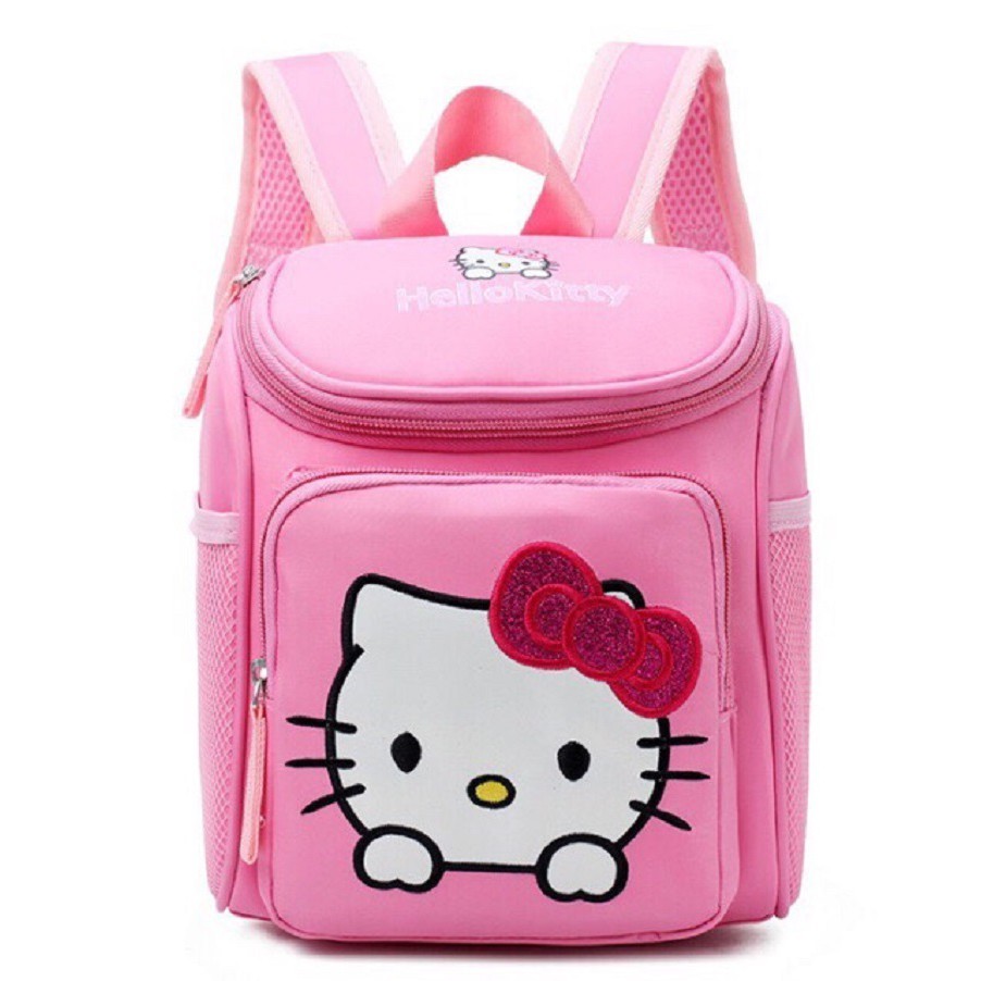Ba lô mèo Kitty hồng cho bé gái mầm non